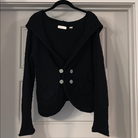 Anthropologie hooded black sweater cardigan - Picture 1 of 4